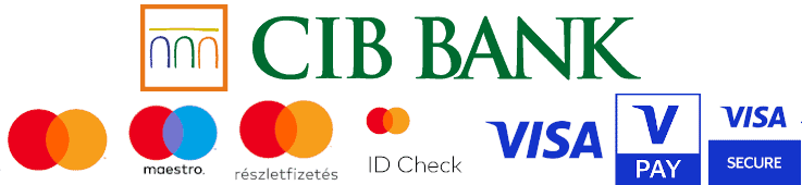 CIB Bank – elfogadott kártyák: Mastercard, Maestro, Visa, V Pay